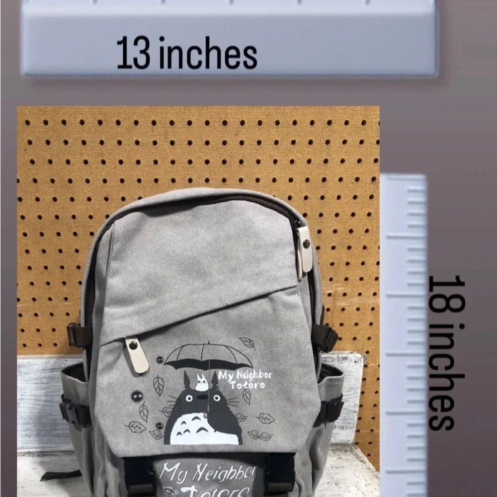My Neighbor Totoro Gray Canvas Backpack - Anime